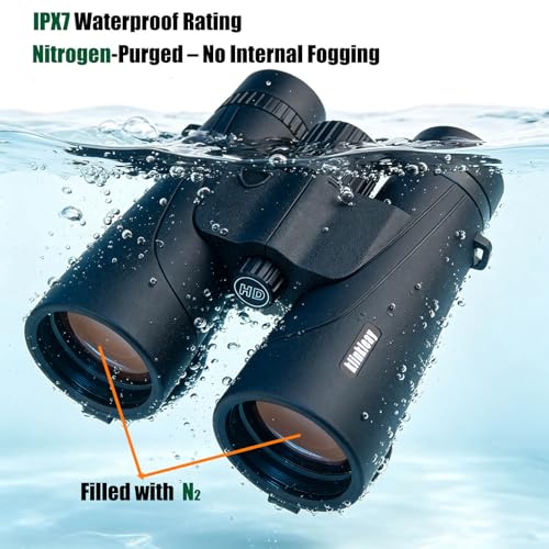 10x50 Binoculars for Adults, HD High Powered Binoculars with BAK4 Prism & FMC Optics, IPX7 Waterproof for Bird Watching Hunting Travel Cruise Marine