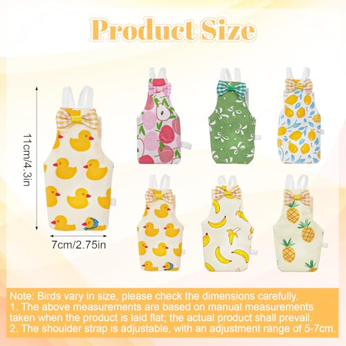 6Pcs Bird Diaper - Reusable Parrot Diapers with Waterproof Inner (Medium) | Washable Pet Bird Diapers for Budgie Lovebird Parakeet Canary