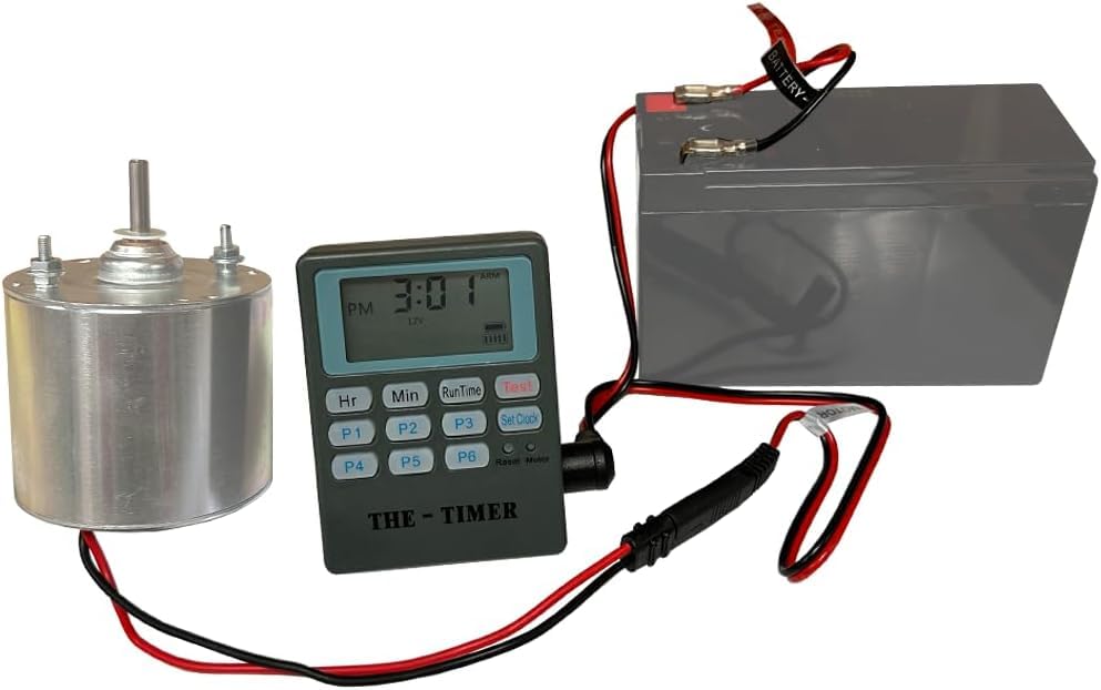 THE Timer Wildlife Feeder Controller for Deer, Turkey, Hog and Game Feeders, 6V or 12V Digital Feeder Timer with Backlit LCD, Easy Program Setup, Multiple Feed Times