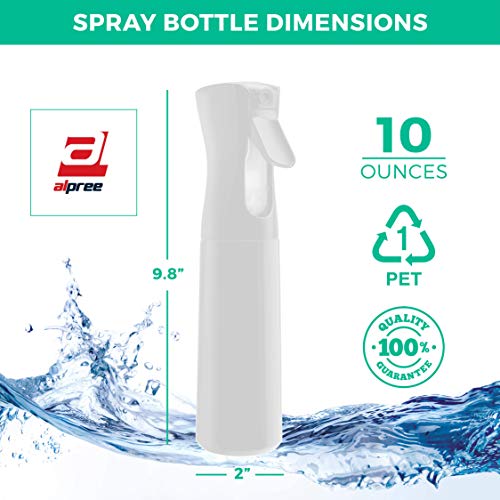 Hair Spray Bottle Continuous Water Mister Bottle Empty Ultra Fine for Hair Styling, Pets, Plants, Cleaning, Misting & Skin Care, Salons, for Taming Hair in Morning, Curly Hair, Essential Oil - color: White