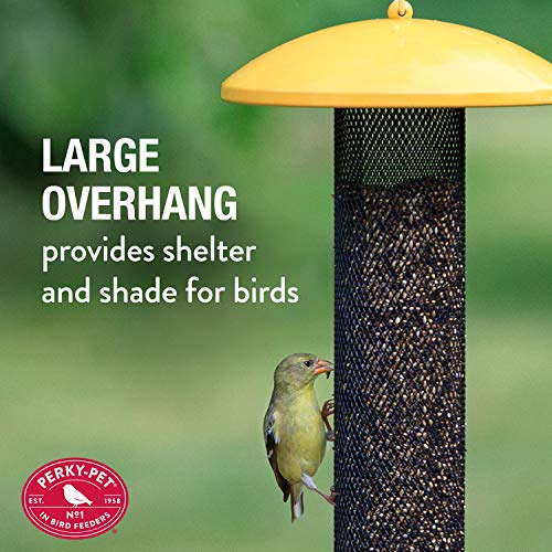 Perky-Pet YSSF00346-2 Straight-Sided Thistle Seed Wire Mesh Tube Finch Bird Feeder | Wire Mesh, Metal Construction, Evenseed Technology, Circular Seed Tray, Hummingbird Feeders for Outdoors