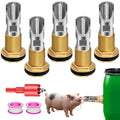 Pig Water Nipple，Pig Nipple Waterer for Barrel Kit，Automatic Pig Nipple Drinkers Kit，Piglets Nipple Feeders ，Hog Feeder Nipple