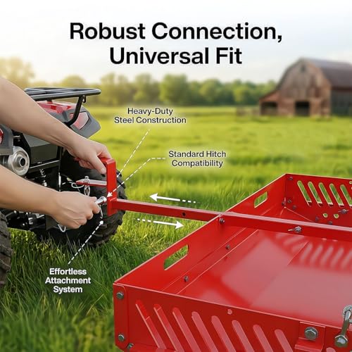 2-in-1 Scoop and Tow Manure Scooper, Yard Sweeper for Horse Manure, Versatile Lawn Sweeper, and Efficient Drag Manure Collector for Easy Cleanup