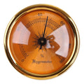 Brown Round Glass Analog Hygrometer for Humidors for Guitar Violin Cabinet File Box Hygrometer for Analog Weather Hygrometers Thermometers and Weather Instruments 44x44x22mm