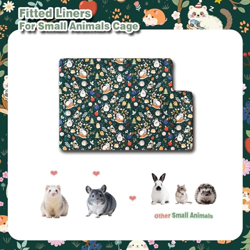 Ferret Cage Liner for Ferret Nation & Critter Nation Cage | Washable Bedding, Leakproof Cage Accessories for Ferrets, Chinchillas, Rats & Other Small Animals(Top Pan Liner) - size: Top Pan Liner