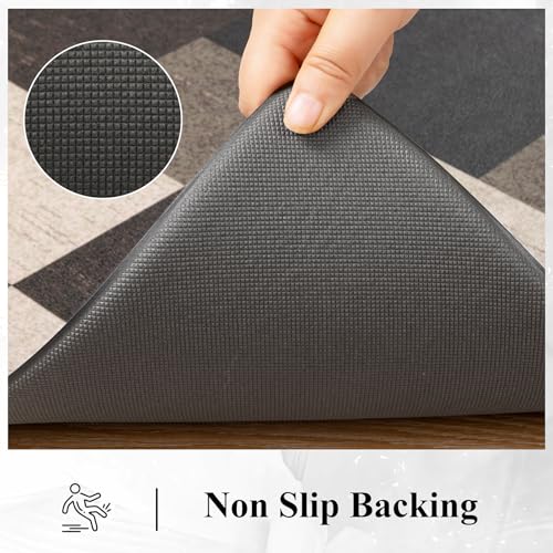 Anti Fatigue Kitchen Mat, Non Slip Cushioned Standing Floor Mat, Waterproof Kitchen Runner Rug, Farmhouse Comfort Padded Mat for Sink, Laundry, Office, Brown, 24''x71'' - color: Dark Brown