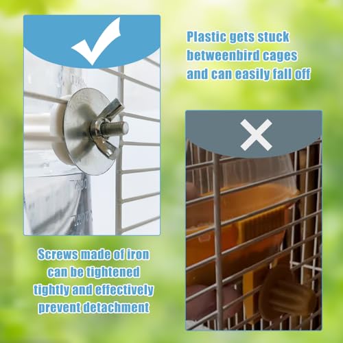 Automatic Pet Bird Water Feeder, Water Dispenser for Cage, Bird Cage Suspended Automatic Pet Water Feeder, Parrot Feeders for Parakeet Budgie Cockatiel Lovebirds Canary Finch - size: 140ml