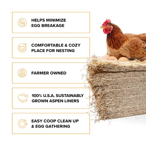 Eaton Pet and Pasture Nesting Pads for Laying Hens, 13" x 13", 10 Pack