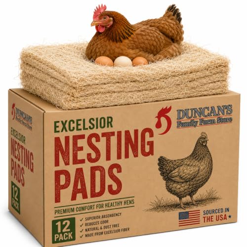 DUNCAN'S FAMILY FARM STORE Duncans Poultry 13x13 Excelsior Nest Pads - 12 Pack - size: 12 Pack