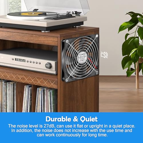 120mm Computer Case 5V USB Powered Fan, Small Silent Flat Cooler with Speed Controller for Receiver/Router/Electronic Equipment（2-in-1 Pack） - style: 2 in 1-12025-USB