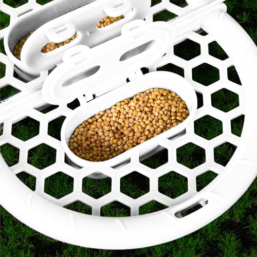 septillar Bird Mirror with Perch Stand, Bird Toys for Parakeet Cockatiel Conure Lovebirds Finch Canaries (White) - color: White
