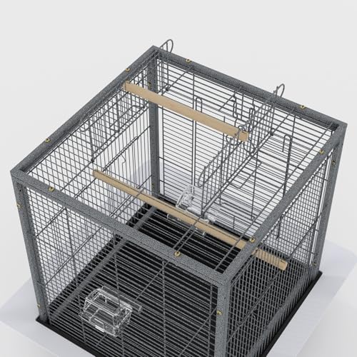 Garvee Small Bird Cage with Playground Stand, 20 Inch High Travel Bird Cage for Parrot, Parrot Carrier for Parakeet, Cockatiels, Budgies Medium Small Sized Birds