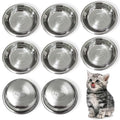 8Pcs Stainless Steel Cat Bowls 5.5 Inch Kitten Food Bowls for Indoor Cats | 5.5-Inch Shallow Stainless Steel Kitty Bowls; Whisker-Friendly Pet Dishes for Indoor Cats; Dishwasher Safe Metal Cat Bowl