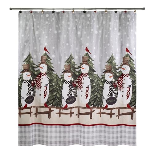 Avanti Linens - Fabric Shower Curtain, Holiday Bathroom Decor (Country Friends Collection. 72") - style: Shower Curtain