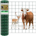 Gisafai 16 Gauge Galvanized Welded Wire Fence 4 ft x 50 ft PVC Coated Hardware Cloth, 2.36" x 2.36" Mesh, Heavy Duty Garden Fencing Roll for Chicken, Dog Yard, Deer Cattle & Animal Protection(Green) - color: Green, size: 4 ft X 50 ft