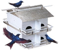 Birds Choice Premium Aluminum Purple Martin House – 8 Room, 2 Floor Birdhouse with Starling Resistant Entrance Holes, Ventilated Roof & Easy Cleaning, Unassembled | Starling Resistant Entrance Holes, Ventilated Roof, Easy Access for Cleaning, Ships Unasse