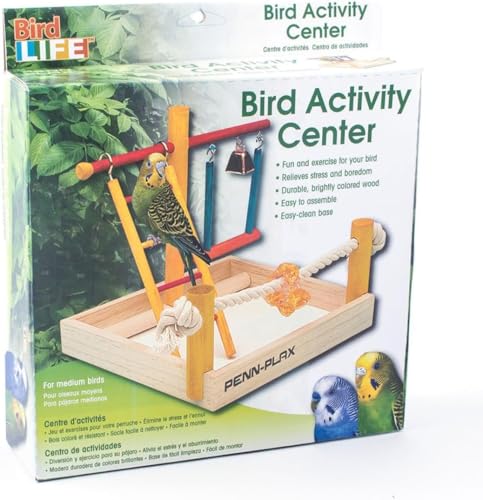 Penn-Plax Bird Life Wooden Playpen – Great for Parakeets, Lovebirds, and Parrotlets – Small - color: Multicolor, size: Small