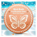 OICEME Bird Bath Purification Disk Pure Copper Outside Solar Power Wild Hummingbird Hanging Bowl Metal Warmer Humming Cleaner Pedestal Outdoor Feeder Cage Dispenser Women Gift - color: 1 pcs Copper Butterfly
