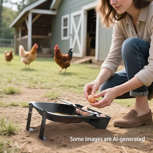 Roll Away Nesting Box for Chicken Coop, 3-Pack with 9 Coconut Fiber Pads, Automatic Egg Collection System (3Pack)