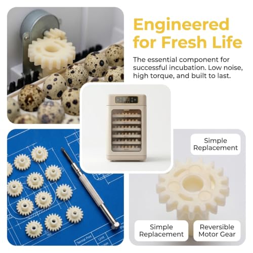 20pcs Incubator Motor Gear Egg Turning Motor Special Parts Incubator Parts Gear Turning for Incubating Chicken Duck and Quail Egg