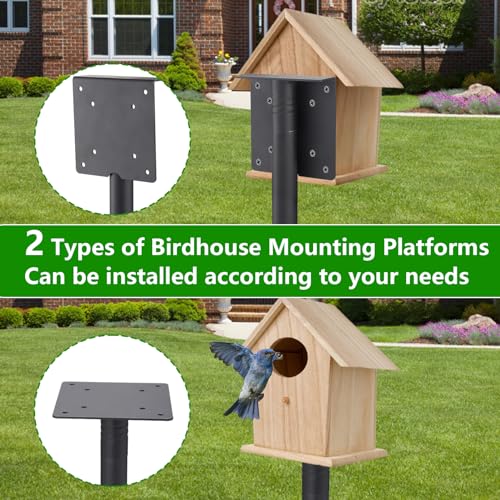 Bird Feeder Pole for Outdoors - 68" Adjustable Bluebird House Stand with 5-Prong Anchor, Heavy Duty Outside Smart Hummingbird Feeding Station Mounting Pole | With 5-Prong Anchor, Heavy-Duty Bluebird House Stand, Outside Smart Hummingbird Feeding Station M