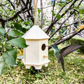 YCHTEWY-DIY Wooden Bird House,Wild Bird Feeder, Hanging Birdhouse Attract Birds & Beautify Your Yard! (Cream, D) - size: D