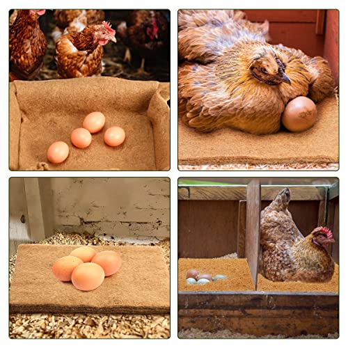 10PCS Chicken Nesting Pads for Chicken, 13x13 Washable Nesting Box Pads, Reusable Hens Nest Bedding Mats, Natural Bird Nest Liner, for Indoor Outdoor Hen Laying Eggs