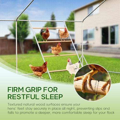 Chicken Roosting Perch for Chickens in Coop,Chickens Roosting Ladder Cock Coop Toys, Suitable for Chicken Run,Backyard Poultry, Farm Roost Toys for Hen Easy Installation 56" L x 40" W