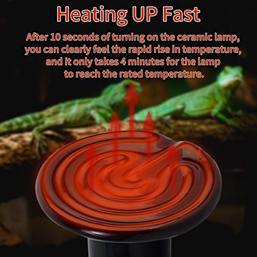 150W Ceramic Heat Emitter (2 Pack), Reptile Heat Lamp Bulbs, Ceramic Heater for Amphibian, Pet Brooder Coop, Chicken, Dog, Cat - size: 150*2