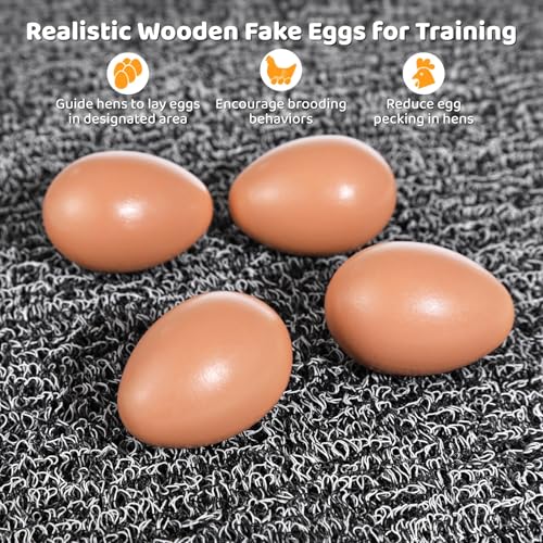 8 Pcs Chicken Nesting Pads, Washable Nesting Box Liners for Chicken Coop, Reusable Plastic Nest Box Pads with 4 Pcs Fake Wooden Eggs, Chicken Laying Mats, 12×12×0.8 inch - color: Dark Grey x 8