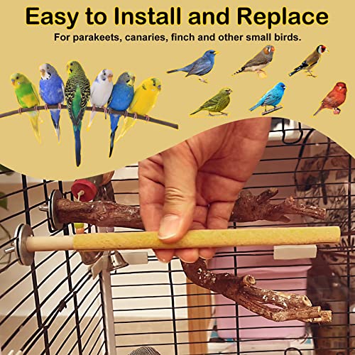 S&X 24-Pack Sand Perch Covers for Parakeets Canaries Finches & Other Small Birds, Bird Perch Covers Sandpaper - size: Small Perch Covers x24