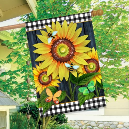 Briarwood Lane Blooming Sunflowers House Flag - color: Blooming Sunflower