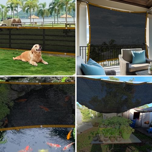 Shade Cloth - for Garden 90% Plant Shades Mesh Tarp with Grommets Outdoor Sun Shades Netting for Chicken Coop Greenhouse Vegetables Pergola Patio Cover - size: 8×16FT