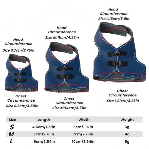 Bird Clothes, Parrot Leather Jacket, Cute Bird Costume Cosplay Photo Prop, Parrot Apparel for Eclectus, Budgerigar, African Greys Parakeet, Conure, Cockatiel, Love Birds-Cowboy Style,Blue,L - color: Blue, size: Large