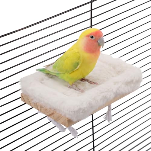 Vinsot Bird Perch for Cage, Detachable Plush Parrot Toy Hanging Bird Resting Nest for Conure, Budgie, Cockatiel, Lovebird, Canary, Finch, Hamster, Small Pets