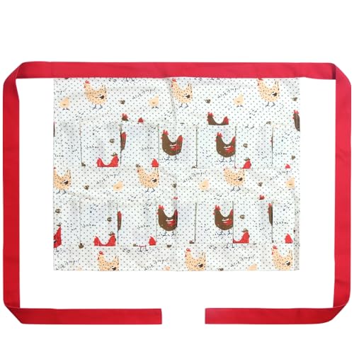 Sefiron Chicken Egg Collecting Apron,12 Deep Pockets for Hense,Duck,Goose Eggs - color: White Dot