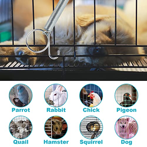 20PCS Spring Latch Hook for Cage Spring Cage Latch Metal Finger Spring Door Hook for Fixing Rabbit Birds Dog Cat Parrot Small Animal (4.52Inch) - size: 4.52Inch