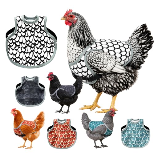 Chicken Saddle for Hens, Adjustable Hen Apron Back Protector for Protection Feather Regrowth, Waterproof Breathable Chicken Clothes with Straps, Apron for Medium to Large Hens Saddle（White） - color: White