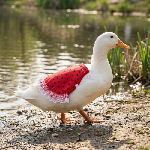 6Pcs Chicken Saddle Apron Lace Poultry Apron for Small Chickens | Breathable canvas fabric,adjustable elastic straps,full feather protection,fit small medium hens,smooth scratch-proof edges - color: Vibrant Fruit Print