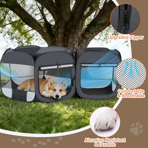 Cat Playpen, Cat Cage, Cat Crates for Indoor Cats, Cat Kennel Enclosure-L | 2 in 1 Cat Play Pen, Collapsible Cat Cage Crate for Indoor Cats, Independently Usable Cat Tents, Cat Enclosure Kitten Playpen - size: L(72.4*23.6 in)