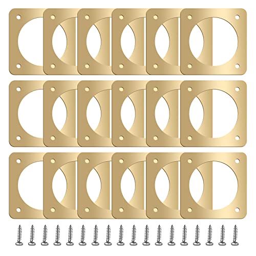 Hotop 18 Pcs 1 1/2'' Opening Metal Bird House Guard Portal Bird House Hole Protector with Copper Open Protector Guards for Eastern Bluebird Rooms Sparrow Houses(Opening) - size: 1 1/2'', style: Opening