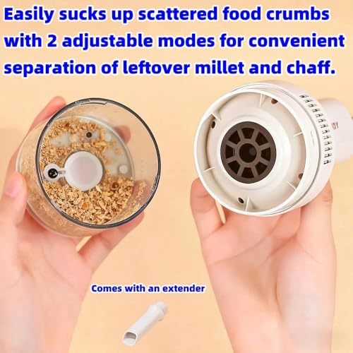 Bird Food Electric Separator,Bird Cage Cleaner,Pet Hair Collector, Mini USB Vacuum Cleaner for Bird Cage Debris Separation, Eraser Shavings, Dust, Feathers, Pet Hair, Car & Computer Keyboard Cleaning