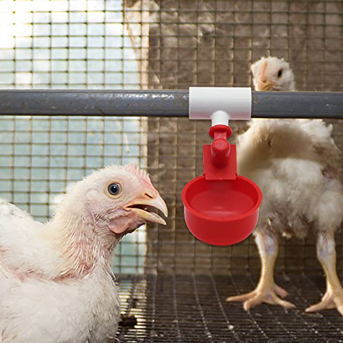PVC Reducing Tee Fittings for Threaded Nipples Chicken Waterer, 20 | Schedule 40 PVC Piping,1/2" Pipe with 1/8" FPT Thread | No-Drill Install,No Leak|Fits Poultry Nipple Waterer
