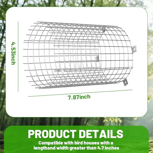 2Pcs Bluebird House Protector Guards, Stainless Steel Birdhouse Hole Entrance Protector for Birdhouse Entrance Protection By Keeping Out Predators and Their Babies Safe