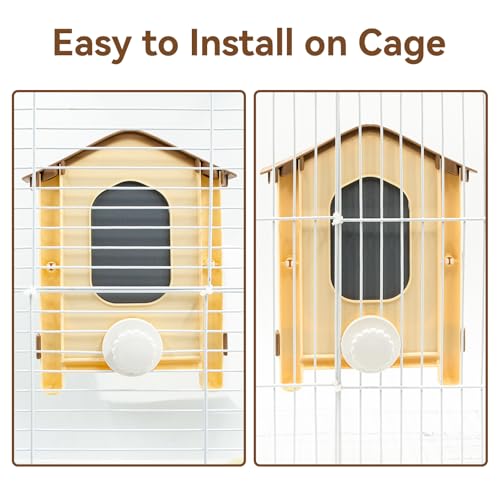 Bird Mirror for Cage, Acrylic Mirror with Plastic Perch and Chew Toys, Parakeet Cage Accessories, Bird Toys for Budgies, Cockatiels, Lovebirds, Green Cheeks, Small to Medium Birds