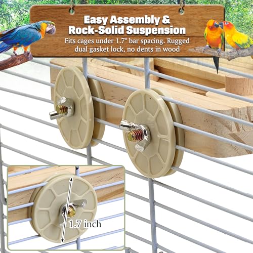 BNOSDM Wooden Bird Foraging Puzzle Toys for Parakeets, Interactive Parrot Enrichment Toys for Training & Chewing, Slow Feeder Cage Accessories for Cockatiels, Conures, Lovebirds and Other Small Birds - color: 8 Pcs Bird Puzzle Toy