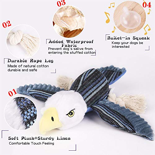 Sedioso Dog Toys Set, Large Dogs Toy, Stuffed Animal Dog Chew Toy, Soft Plush Dogs Toys Pack for Small. Middle, Large Breed(3-Pack, Birds)