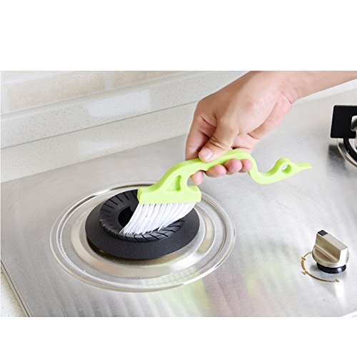 Trycooling Hand-held Groove Gap Cleaning Tools, Random Color, 1 Pc | Door Window Track, Kitchen Cleaning Brushes, Blue, Green, Pink