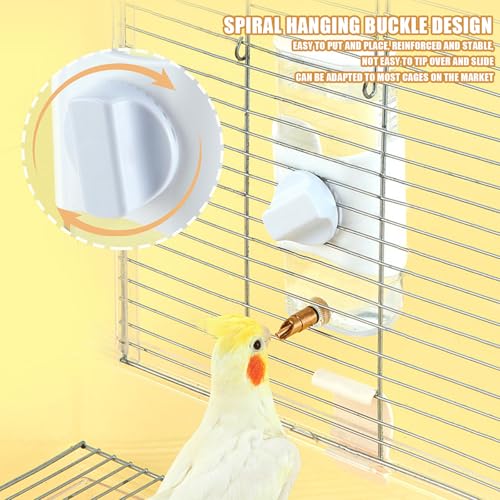 Automatic Bird Water Dispenser, 1 pc 280ML Parrot Water Feeder, No Mess Parrot Feeder Cage Accessories Bird Drinker Bowl Fountain for Parrot Budgie Lovebirds Cockatiel Parakeet