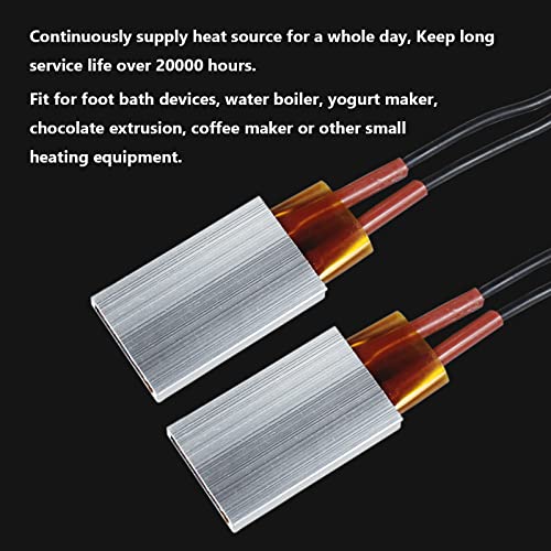 2PCS PTC Heating Element AC/DC 110V 220C Insulated Ceramic Heaters Plate | PTCYIDU Electric Constant Temperature Thermostatic Heaters Plate Aluminum Shell Fast Heating Tools for Small Room Space Use - color: 110V-220C